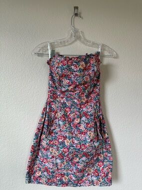 Jack Wills Floral Strapless Mini Dress – US 4 – Cotton Stretch – EUC